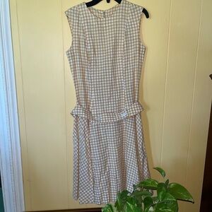 VINTAGE handmade gingham yellow dress!